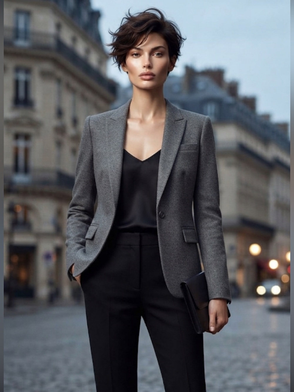 Banana Republic Women's Gray Wool Blend Blazer